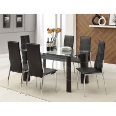 Dining Table with Six Chairs